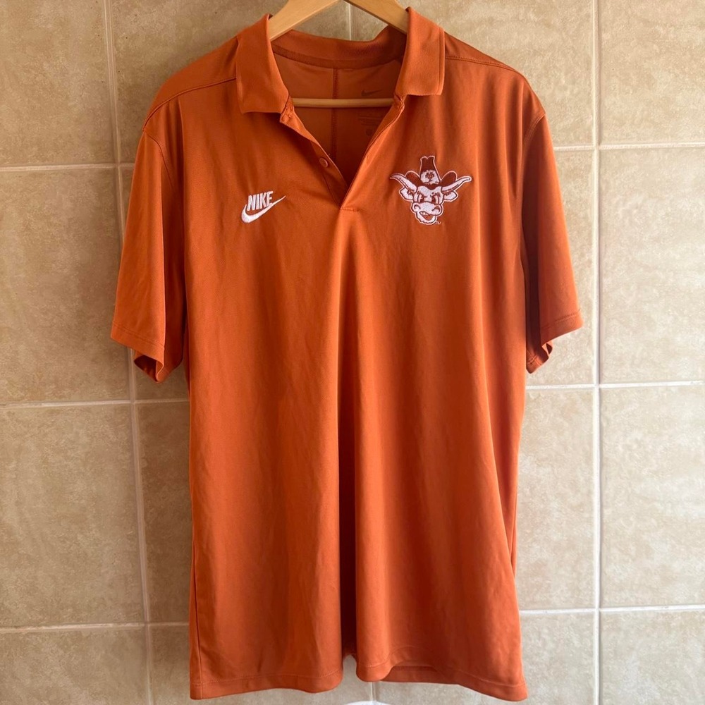 Men's Nike Texas Orange Texas Longhorns Primetime Victory Plus Dri-FIT Polo Lrg